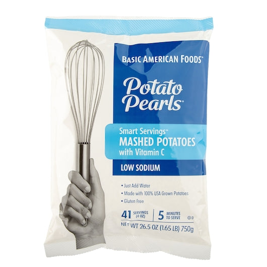 Potato Pearls(R) Smart Servings Mashed w/VitC, low sodium, quick prep, 492 servings (4 OZ) per case