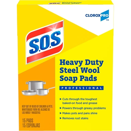 CLOROXPRO SOS COMMERCIAL SOLUTIONS SOAP PADS,12 - 15 CNT