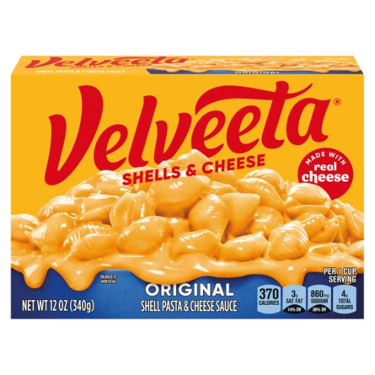 KRAFT VELVEETA SHELLS AND CHEESE, 24 - 12 OZ