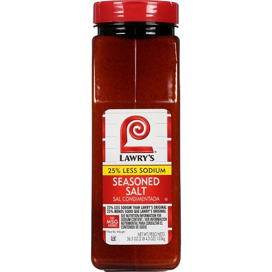 LAWRY'S SEASONED SALT 25% LESS SODIUM 36.5 OZ