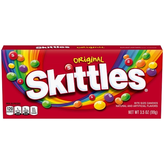 SKITTLES ORIGINAL THEATER BOX 3.5 OUNCE 12 PER CASE