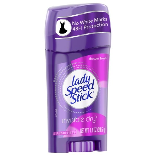 LADY SPEED STICK ANTIPERSPIRANT INVISIBLE DRYSHOWER FRESH, 2 - 6 - 1.4 OZ