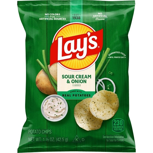 Lay's Potato Chips Sour Cream & Onion 1.5 Oz