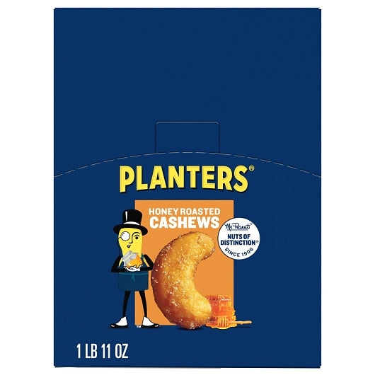 PLANTERS HONEY ROASTED CASHEWS, 6 - 18 - 1.5 OZ