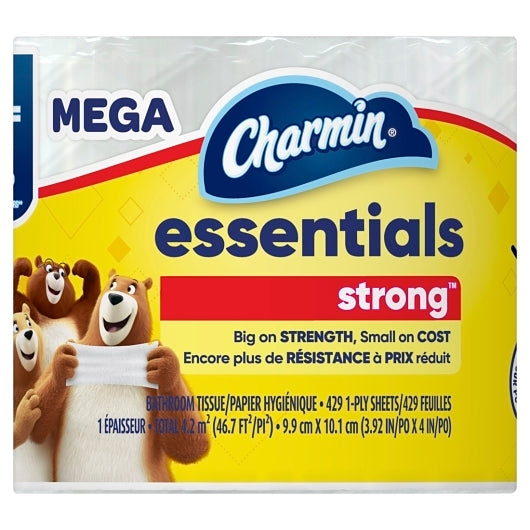 CHARMIN ESSENTIALS STRONG TOILET TISSUE DRY UNSCENTED, 36 - 1 RL