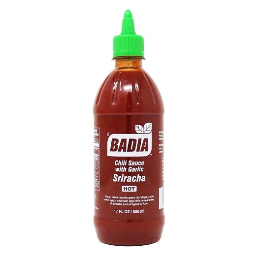 BADIA SRIRACHA HOT SAUCE BOTTLE, 6 - 17 FO