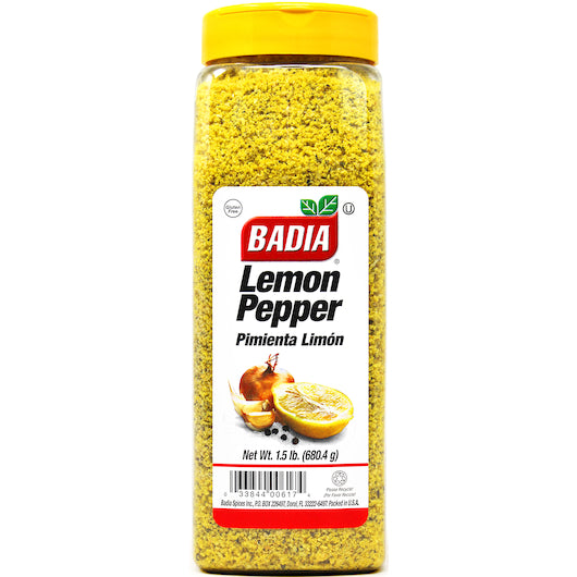 BADIA LEMON PEPPER, 6 - 1.5 LB
