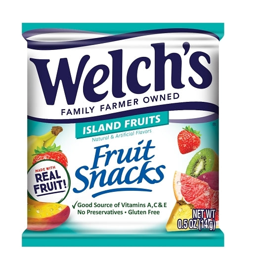 WELCH'S FRUIT SNACKS ISLAND FRUITS, 250 - 0.5OZ