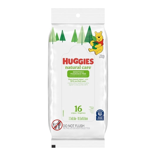 HUGGIES NAT CR FF BABYWIPE POUCH 16