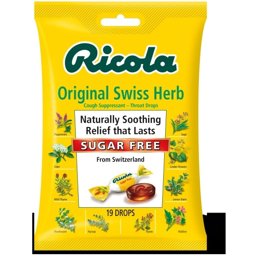 Ricola SF Swiss Herb 19ct Bags 6x8