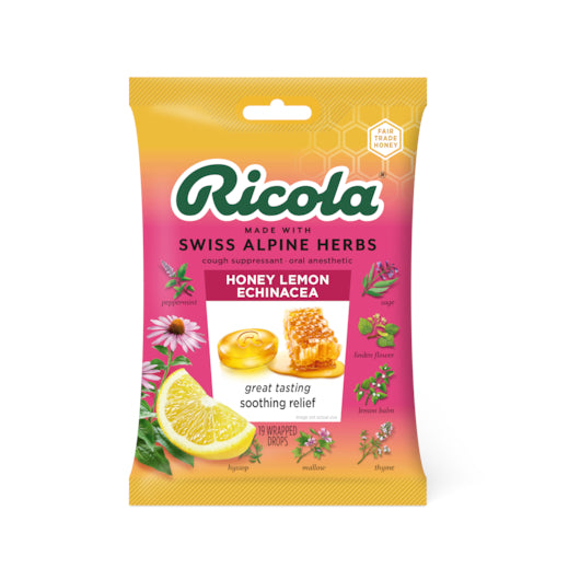 Ricola HoneyLemon Echinacea 19ct Bags 6x8