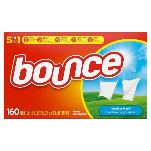 BOUNCE BOUNCE DRYER SHEET OUTDOOR FRESH, 6 - 160 CNT