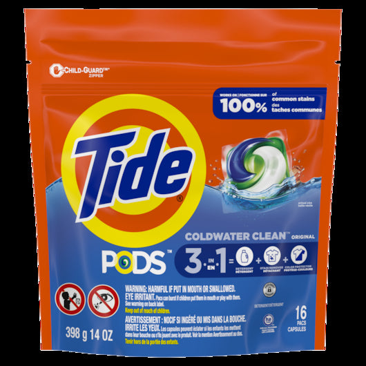 TIDE ORIGINAL LAUNDRY DETERGENT LIQUID POD, 6- 347 GR