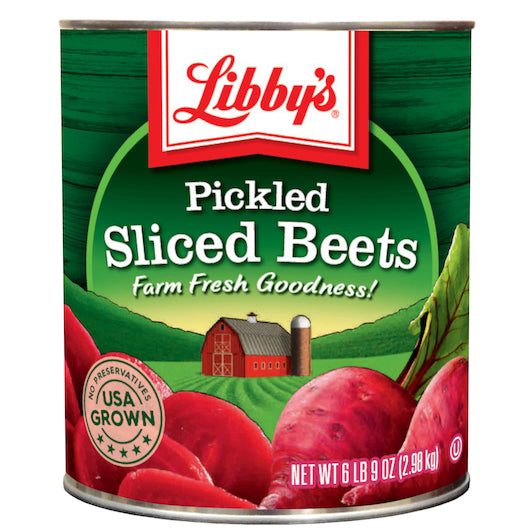 LIBBY'S PICKLE SLICED SMOOTH BEETS, 6 - 105 OZ