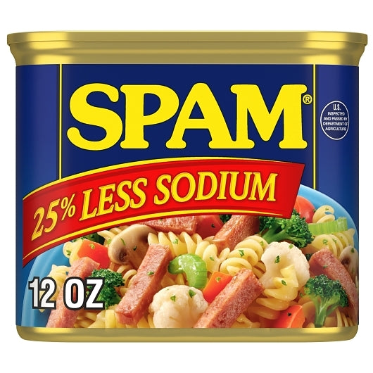 SPAM LESS SODIUM LUNCH MEAT, 12 - 12 OZ