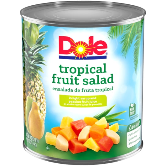 DOLE TROPICAL FRUIT SALAD IN LIGHT SYRUP, 6 -102.133 OZ
