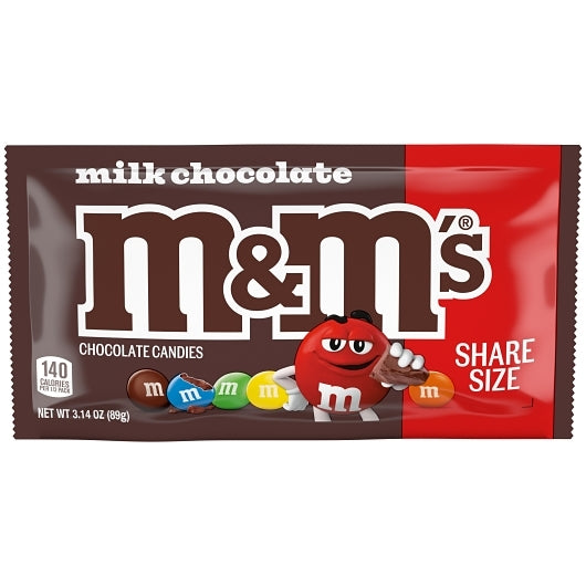 M&M'S MILK CHOCOLATE SHARE SIZE 3.14 OUNCE 24COUNT 6/CASE
