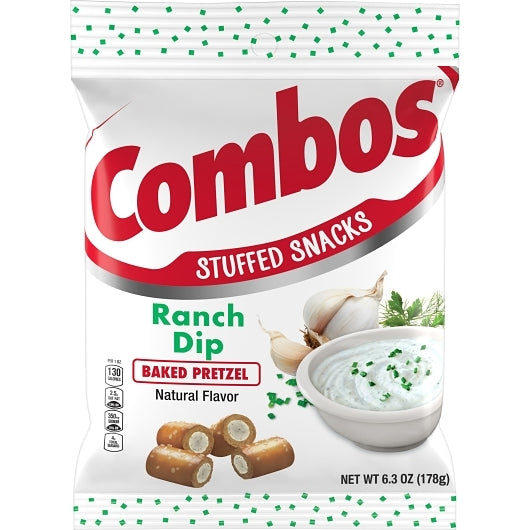 COMBOS RANCH DIP PRETZEL 6.3 OUNCES PER BAG 12 PER CASE