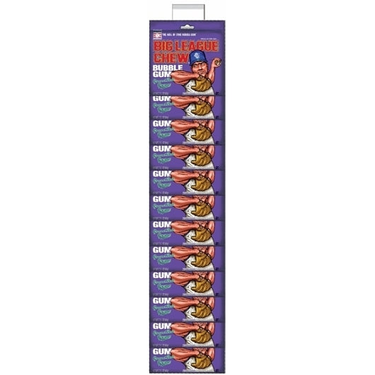 Big League Chew Ground Ball Grape Bubble Gum - Juicy Grape Flavor Explosion | Ideal for Baseball Gam