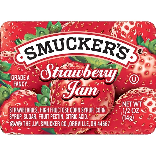 SMUCKER 1/2 OUNCE STRAWBERRY JAM PLASTIC
