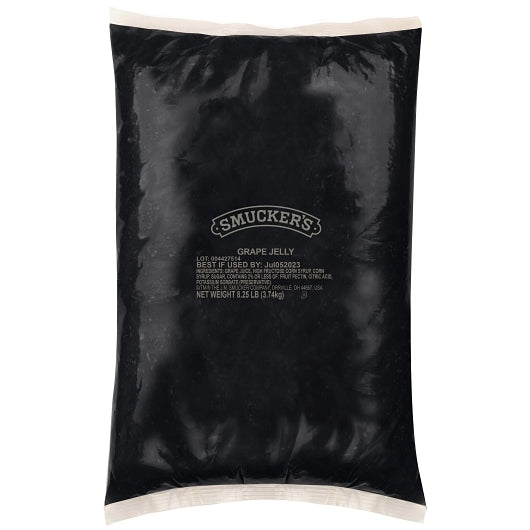 Smucker's 8.25 Pound Grape Jelly Bulk Pouch Case