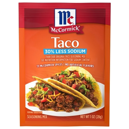 MCCORMICK TACO SEASONING LESS SODIUM
