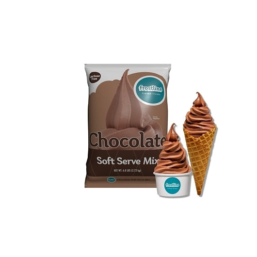 Frostline Chocolate Soft Serve Mix - 6 / 6 lbbags