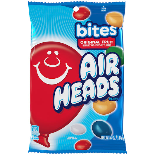 12ct AIRHEADS BITES 6oz PEG BAG FRUIT