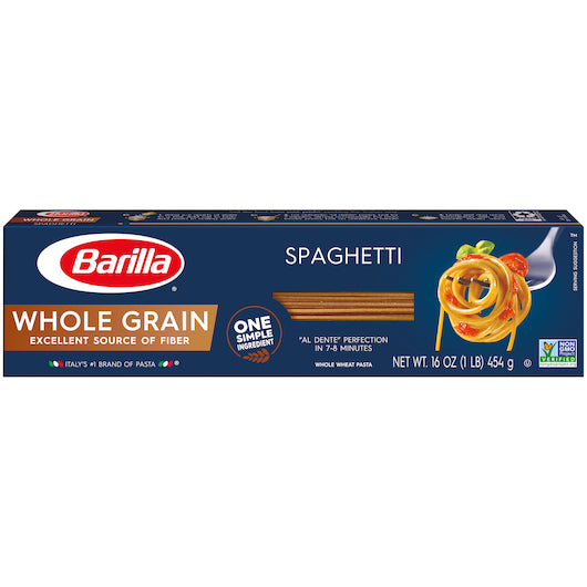 Spaghetti Whole Grain Barilla 16oz 20 Pack USA