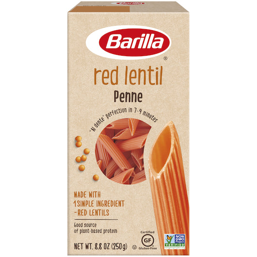 Gluten Free Red Lentil Penne 8.8oz 10 Pack USA