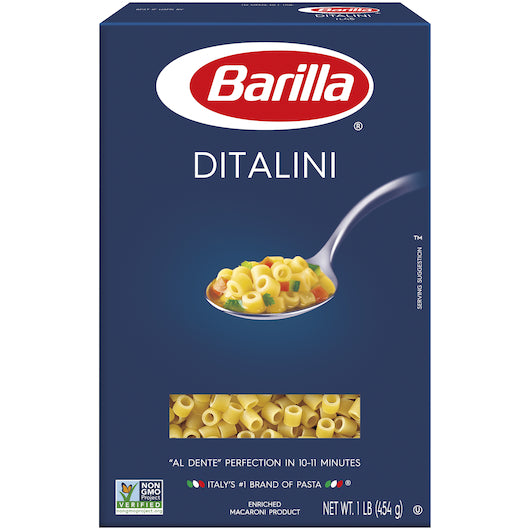 Ditalini Barilla 16oz 16 Pack USA