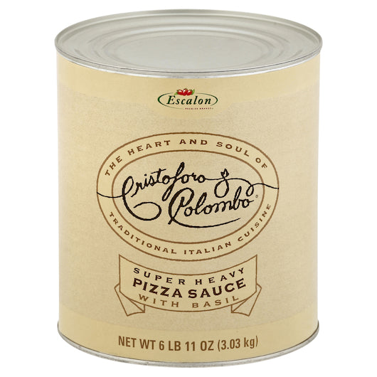 CRISTOFORO COLOMBO PIZZA SAUCE WITH BASIL, 6 - 107 OZ