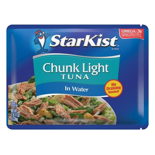 STARKIST CHUNK LIGHT TUNA IN WATER, 6 - 43 OZ