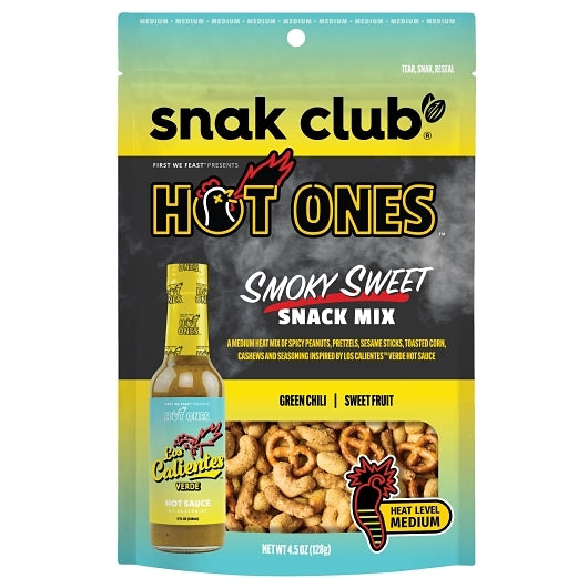 SNAK CLUB HOT ONES SMOKY SWEET SNACK MIX, 6 -4.5 OZ