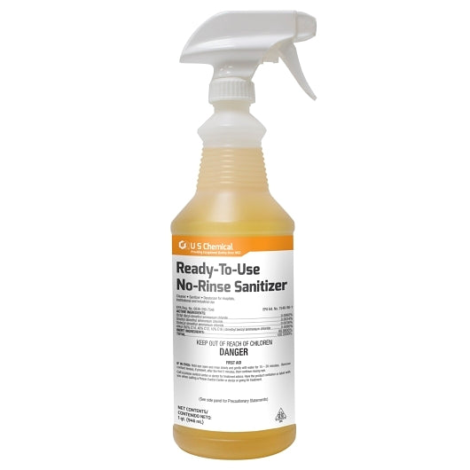 U.S.CHEMICAL READY TO USE NO RINSE SANITIZER,1 - 6 EA