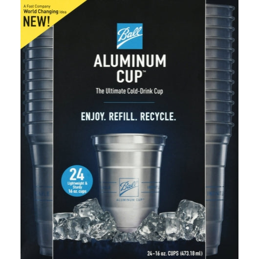 BALL PACKAGING 16 OUNCE ALUMINUM CUP, 5 - 24 CNT