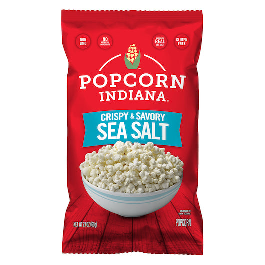 POPCORN INDIANA CRISPY AND SAVORY SEA SALT, 6- 2.1 OZ