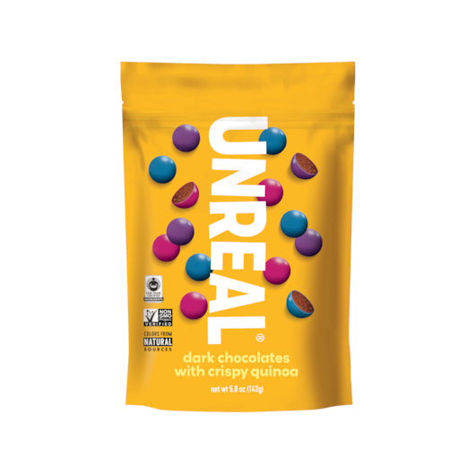 UNREAL CANDY DARK CHOCOLATE CRISPY GEMS BAG, 6 - 5 OZ