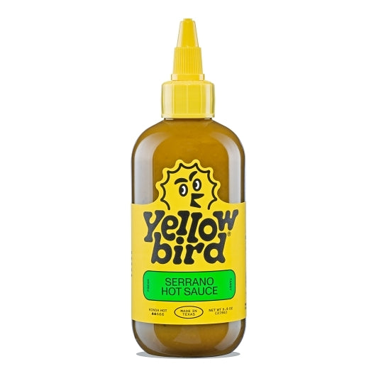 YELLOWBIRD FOODS SERRANO HOT SAUCE, 6 - 9.8 OZ