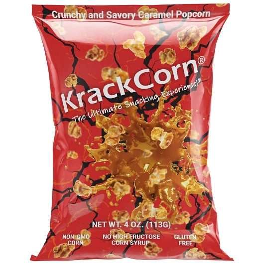 KRACKCORN CARAMEL FLAVORED POPCORN PERSONAL SIZE, 12 - 4 OZ