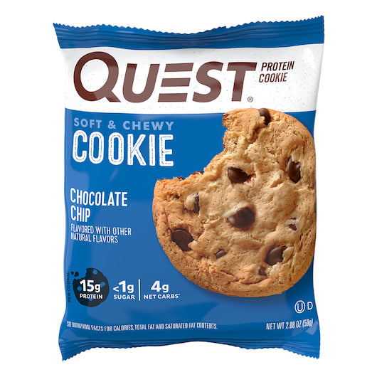 Quest Protein Cookie Soft & Chewy Chocolate Chip 12/12-2.08oz (59g)