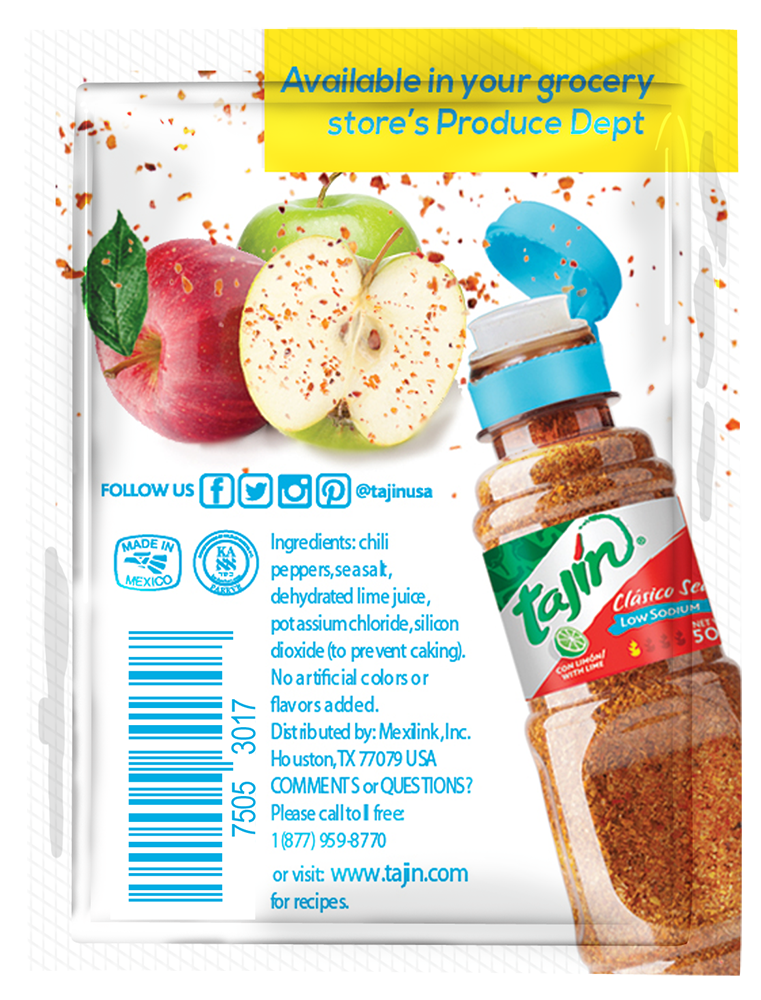 TAJIN LOW SODIUM SEASONING SINGLE SERVE PACKET, 1000 - 0.035 OZ