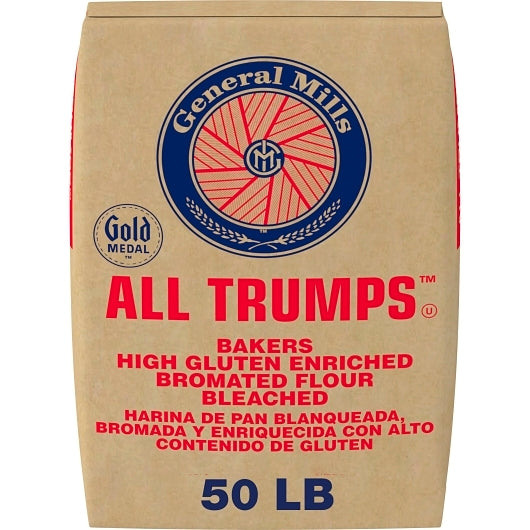 Gold Medal All Trumps Bakers High Gluten Flour Bulk Sack Enriched Bleached Bromated 50 LB