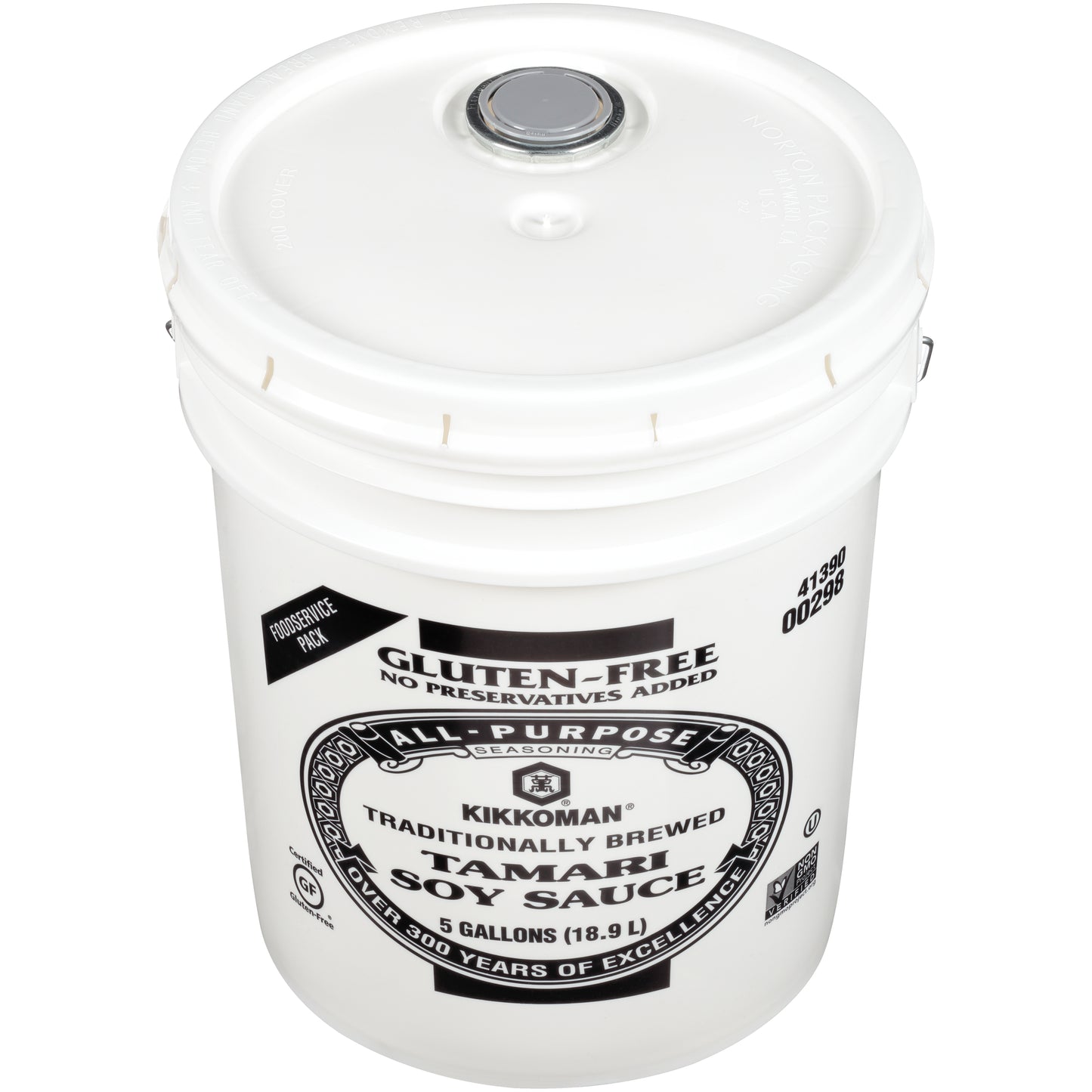 KIKKOMAN GLUTEN-FREE NON GMO NO PRESERVATIVESADDED TAMARI SOY SAUCE 5 GAL PAIL