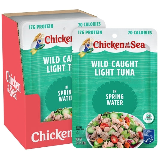 Chicken of the Sea Premium Light Tuna Pouch MSC 12 pack of 2.5 ounce