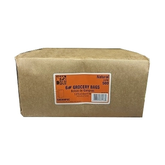 AJM 6# NATURAL KRAFT BAG, 1 - 500 CNT
