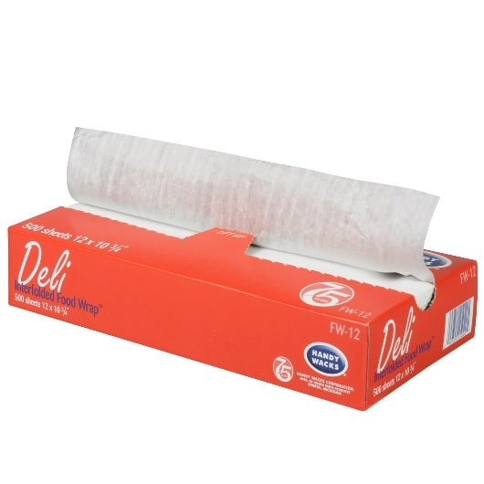 HANDY WACKS 12 INCH X 10.75 INCH DELI WRAP INTERFOLDED FOOD & DELI WRAP, 12 - 500 CNT