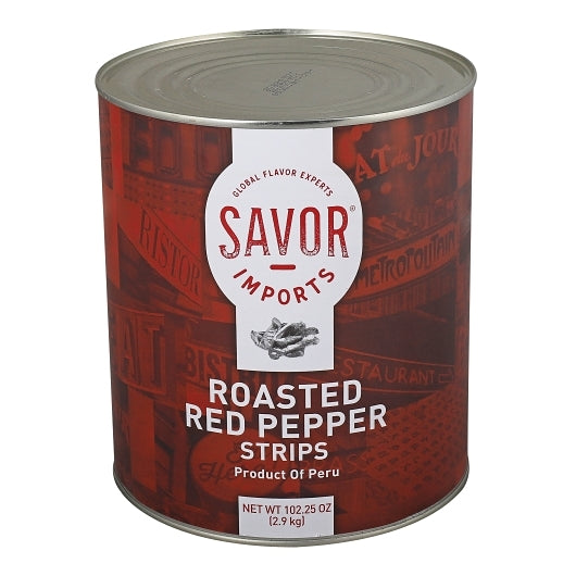 SAVOR IMPORTS ROASTED RED PEPPER STRIPS, 6 - 10 EA