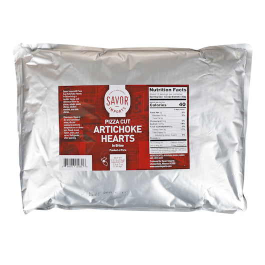 SAVOR IMPORTS PIZZA CUT ARTICHOKE HEARTS POUCH, 6 - 2.5 KG