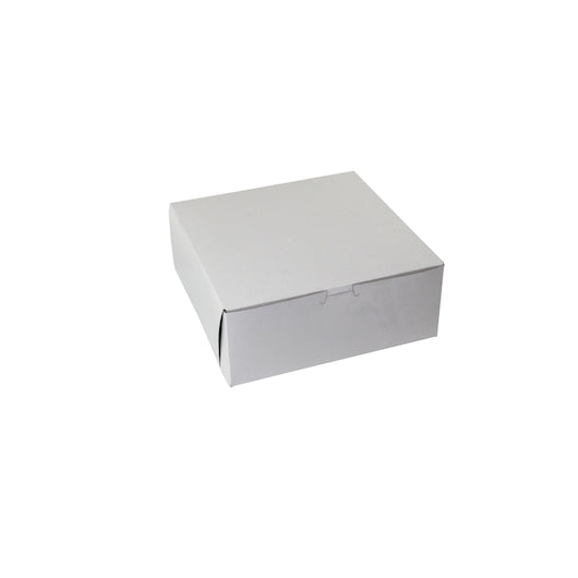 BOXIT 10 INCH X 10 INCH X 4 INCH WHITE LOCK CORNER BAKERY BOX, 1 - 100 - 1 EA